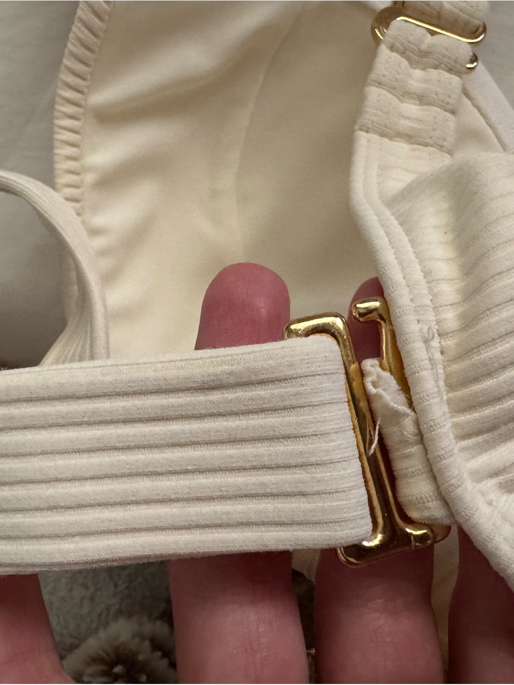 Montce Cream Rib Bustier Bikini - Picture 8 of 9
